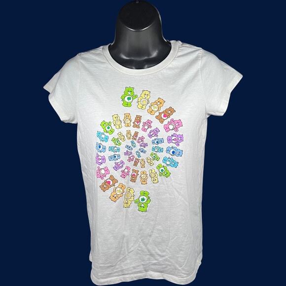Care Bears Other - Kidcore XL Spiral Graphic Tee White Multi Cartoon Short Sleeve 2020s Youth Shirt